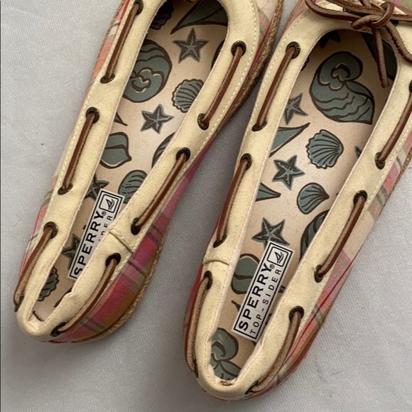 Sperry Largo Skimmer Madras multicolor plaid slip-on ballet flats - Picture 9 of 12